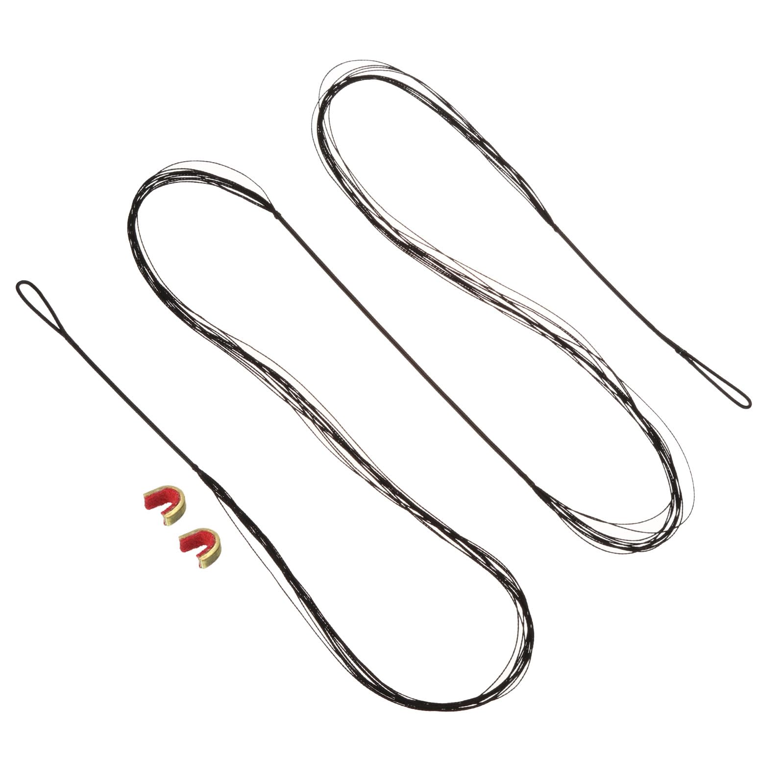 PATIKIL Bow String Replacement,12 Strands Recurve Bowstring with Nock Point for AMO 74" Traditional Recurve Bow, Black
