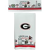 Magnolia Lane University of Georgia Bulldogs SEC Kitchen Hand Towel UGA Campus Icons- Reusable Cleaning Cloth- Microfiber Texture, Super Absorbent- Ideal for Student, Alumni, Housewarming
