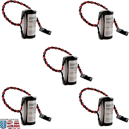 Amazon 5つexell Plcリチウム3 6 V 2100 Mahバックアップバッテリ コンピュータの部品交換三菱a Aシリーズ A1fx Cpu A1fx Cpuロボット制御 A1s s sシリーズ A6bat A6bat Mr Bat Ans Ans Plcs Exell Battery 電池