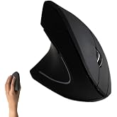Urby Left Handed Mouse, Vertical Left Handed Ergonomic Wireless Mouse.Black | Ideal for Lefty Users, Gaming &amp; Office Use, Compatible with Windows/macOS/iPadOS