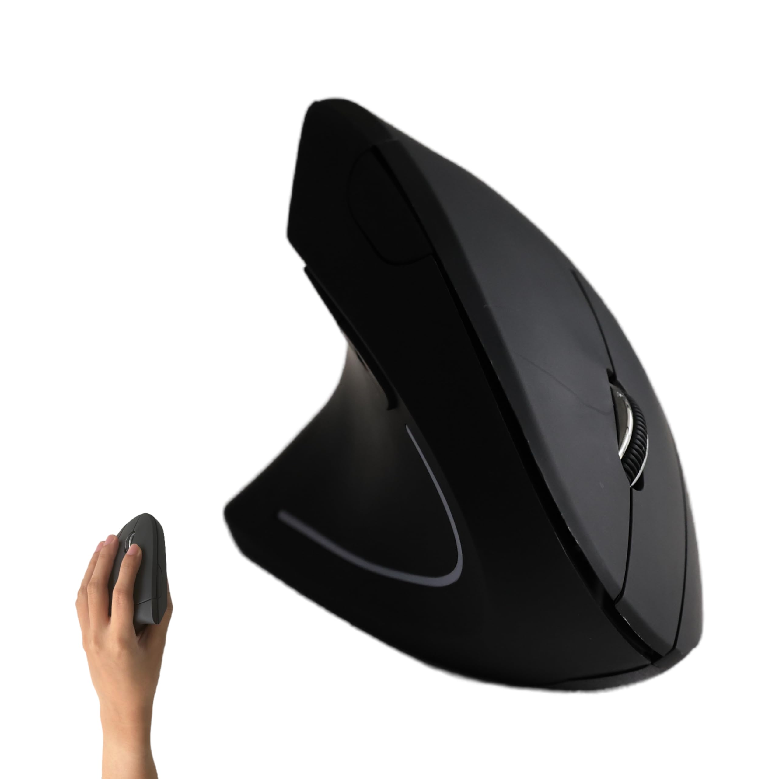 Photo 1 of Urby Left Handed Mouse, Vertical Left Handed Ergonomic Wireless Mouse, Ideal for Lefty Users, Gaming & Office Use, Compatible with Windows/macOS/iPadOS. Black