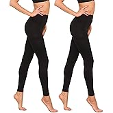 2 Pairs Women's Fleece Lined Tights, 100D Opaque High Waist Warm Tights Thermal Winter Pantyhose for Women