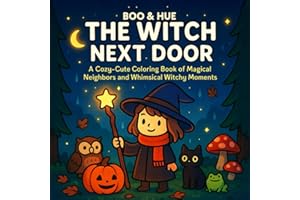 The Witch Next Door: A Cozy-Cute Coloring Book of Magical Neighbors and Whimsical Witchy Moments (Boo & Hue – A Cozy-Cute Halloween Coloring Series for All Ages!)