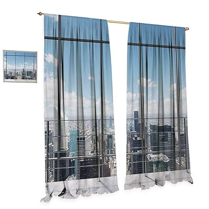 Amazon Com Anniutwo Urban Patterned Drape For Glass Door Modern