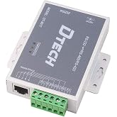 DTECH Bi-Directional Active RS232 to RS485 RS422 Serial Converter with Surge Protection 600W 15KV ESD DB9 to RJ45 Phoenix Contacts Adapter Power Supply TX RX LEDs for Long Haul Data Communication