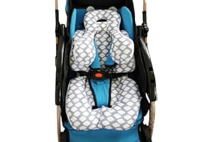 vocheer Head and Body Support Pillow with Neck Support for Baby Car Seat and Strollers, Cloud