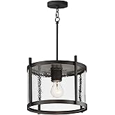 Maxim 30061HMBK Belfry Outdoor Flush Mount, 1-Light E26 Medium Base, Black (Bulbs NOT Included)