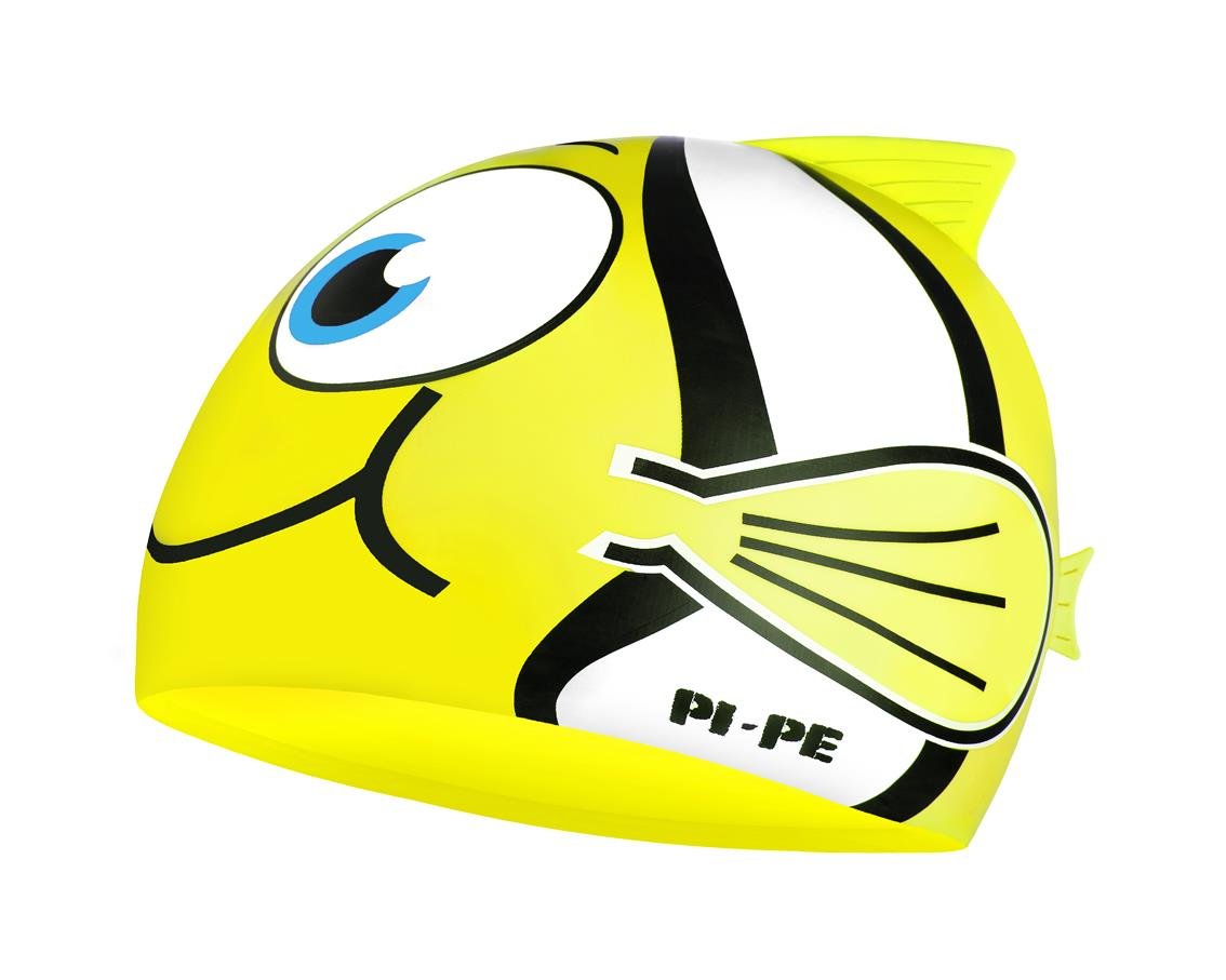 PI-PE Fishy Children's Swimming Cap, Children's, Swimming cap, 2014-1460-2014-2, yellow, standard size