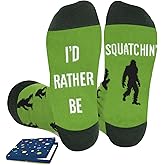 FestiVibe Bigfoot Socks for Men Women, Sasquatch Gifts, Bigfoot Gifts for Dad, Husband, Grandpa