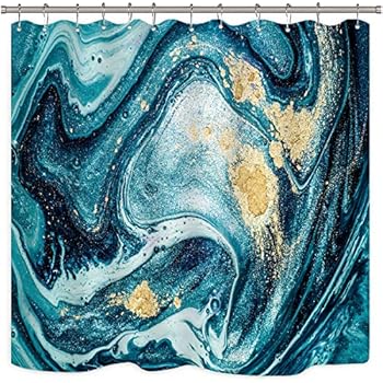 Emerald Green Shower Curtain 72x72 Inch With 12 Hooks Shower