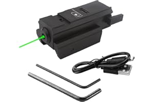 Gotical Laser Sights | Fits 11mm/20mm Rails | Red/Blue/Green Beam | Compact USB Rechargeable Battery or Button Batteries Laser Dot Sight Easy Clamps on 11mm 20mm Rail Use with Pressure Switch