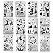 12 Pcs Plastic Painting Stencil,Christmas Themes Santa Claus Snowman Christmas Tree Snow Elk Jingle Bell Drawing Spraying Templates 10