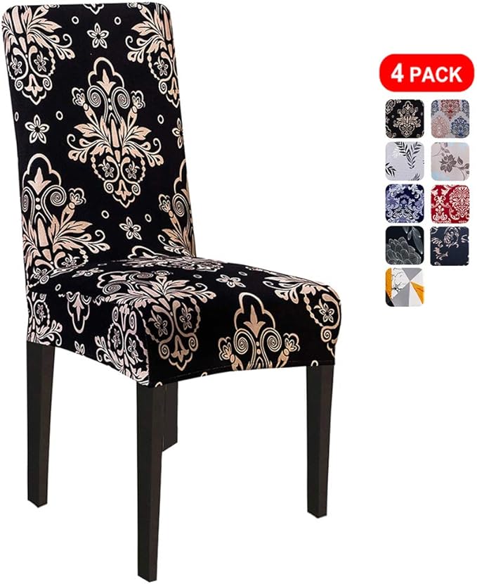 Stretch Jacquard Print Removable Washable Short Dining