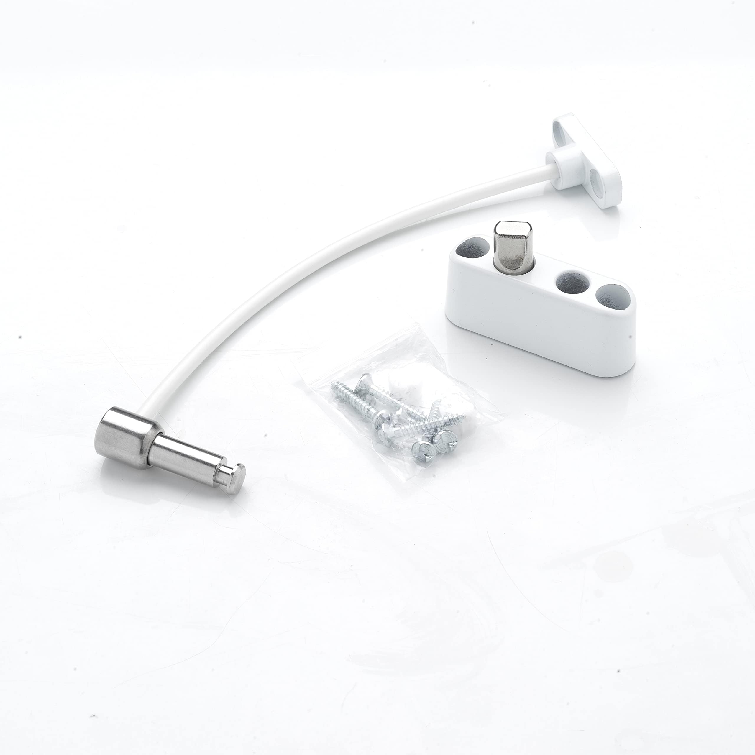 Cardea Pro Push and Turn Lock Child Safety Cable Window Opening Restrictor Lockable uPVC Suitable - Ideal for Safetyproofing Children and Pets - White (Single)