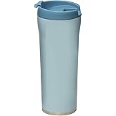 MIRA 16 oz Coffee Travel Mug - Stainless Steel Insulated Tumbler with Leak-Proof Lid - Hot & Cold Cup - Pearl Blue