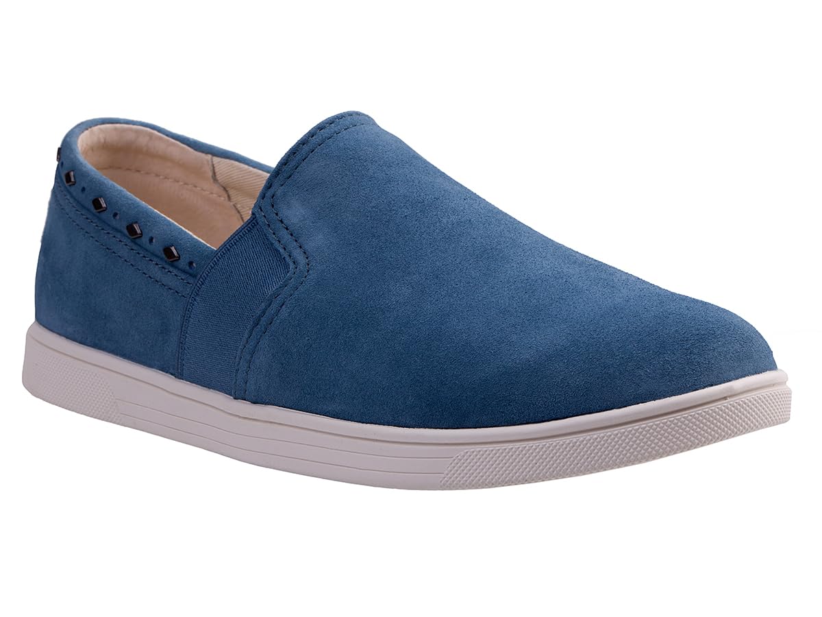 Spenco Women’s Santa Barbara Rivet Sneaker, Bluestone, 11