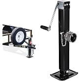 FZZD 8000 lbs Swivel Trailer Jack, Weld-On Pipe Mount Tongue Jack | 28.6" Vertical Travel, Adjustable Drop Leg, for Utility Trailers, Yacht Trailers, Boat Trailer Jack