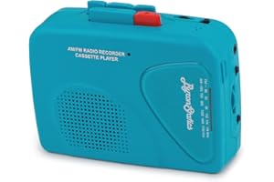ByronStatics Cassette Players Recorders Portable FM AM Radio Walkman Tape Player Built in Mic External Speakers Manual Record VAS Automatic Stop System 2AA Battery Or USB Power Supply Headphone