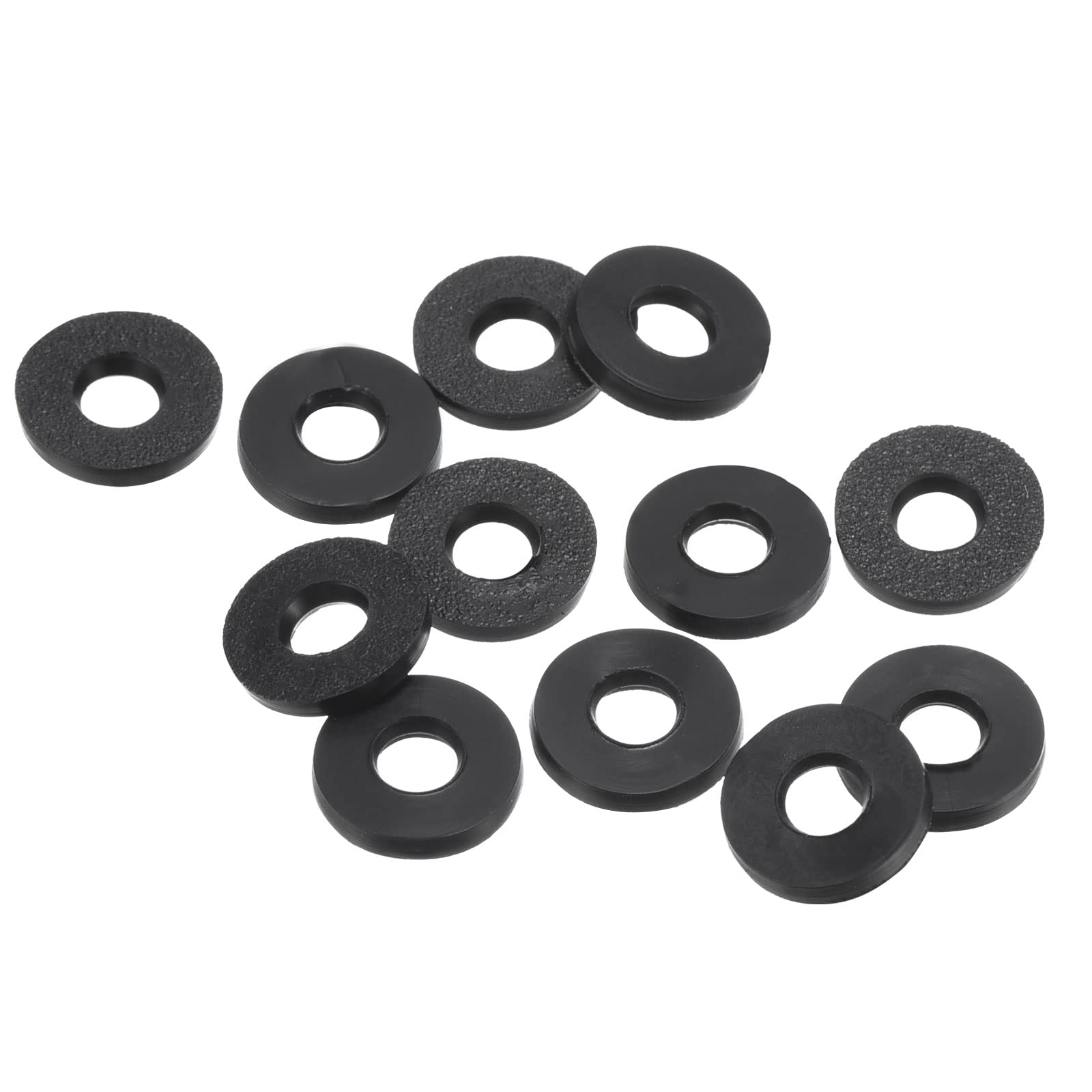 PATIKIL M4 Rubber Flat Washer, 12 Pack 4mm ID 9mm OD 1.2mm Thick Sealing Spacer Gasket Ring for Faucet Pipe Water Hose Fastener Bolt, Black — image 1