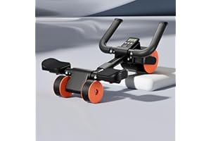 LOUXIFENG 2024 New Ab Roller ab Wheel Roller with Elbow Support Adjustable Automatic Rebound Abdominal Wheel Roller for Core Work Out Fitness