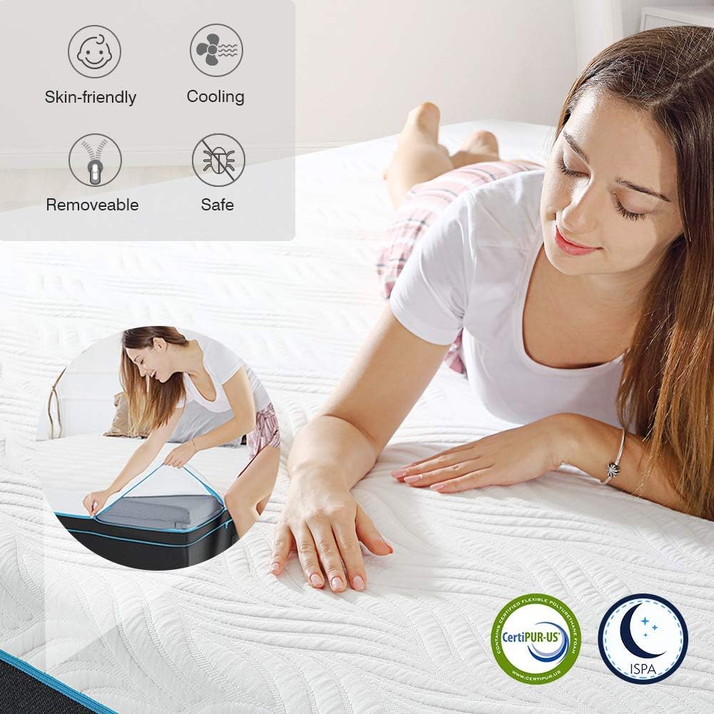 Queen Mattress, Avenco Memory Foam Mattress Queen, 14 Inch Queen Size Mattress in a Box, Adjustable Medium to Plush Feeling, Premium CertiPUR-US Foam, Pressure Relief & Cool Sleeping, 10 Years Support: Kitchen & Dining