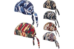 OWONIULE Cotton Doo Rag Skull Cap Sweat Wicking Head Wraps Breathable Helmet Liner Beanie Dew Rags for Men