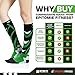 Active Fit Compression Socks (Men & Women) - Premium Graduated Athletic Fit For Running, Cycling, Nurses, Flight Travel, Maternity And For Stamina & Recovery (Green & Black - Men's L / Women's XL)