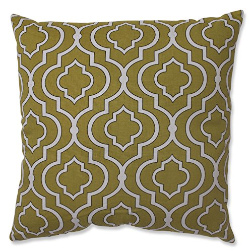 165-Avocado-Green-and-White-Lucky-One-Square-Decorative-Throw-Pillow