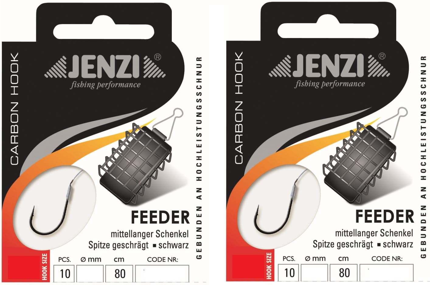 blntackle76 Method Feeder Tied Hooks Set (20 Pieces/Pack x 2) - 4, 6, 8, 10, 12 Hook Sizes on Mono Line Leader, FISHING_HOOK