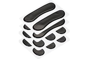 MECCANIXITY 16 Pcs Drum Dampeners Gel Pads Silicone Mute Pads Drum Silencers Drum Dampeners Moon Gels Black 30x25x3mm/98x22x2