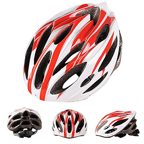 Boofab Adult Safety Helmet Adjustable Road Cycling Mountain Bike Bicycle Helmet Ultralight Inner Padding Chin Protector and visor (C)