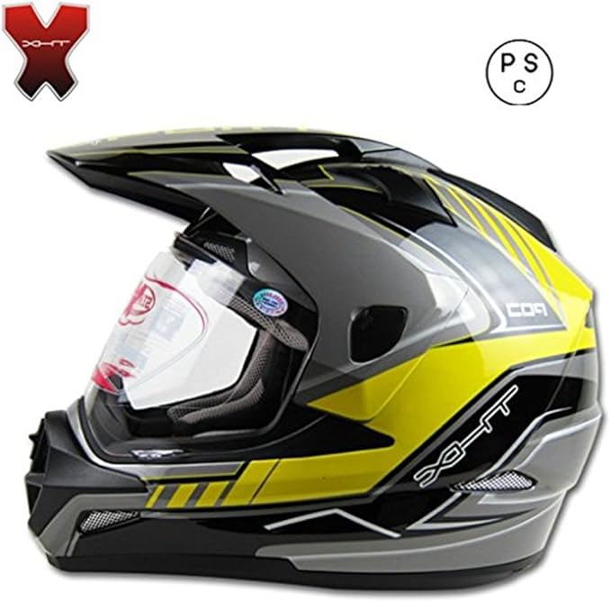 Amazon Co Jp バイクヘルメット オフロード フルフェイス 怪獣エナジー シールド付き オフロード バイザー取り外せる フルフェイスに変身 L 服 ファッション小物