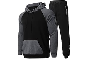 Bluecatlala Men's Casual Outfits Long Sleeve Pullover Hoodies Sets Full-Zip Workout Athletic Sports Sweater Pants Sets