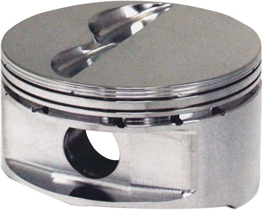 JE PistonsPiston, Standard Flat Top, Forged, 4.030 in Bore, 1/16 x 1/16 x 3/16 in Ring Grooves, Minus 5.00 cc, Small Block Chevy, Set of 8
