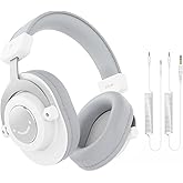 FIFINE HD8W Studio Monitor Headphone with 50mm Drivers, for Vocal Recording | Detachable Cables, 3.5mm/6.35mm Jack, 50mm Drivers, Passive Noise Canceling, Lightweight, for PC/Mixer/Audio Interface/mic