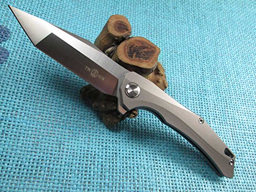 TwoSun New Knives EDC Titanium Ball Bearings Fast Open Pocket Folding Knife TS43
