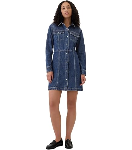Lee Women's Legendary All Purpose Long Sleeve Denim Dress, Call Me Lee, Small at Amazon Women's Clothing store