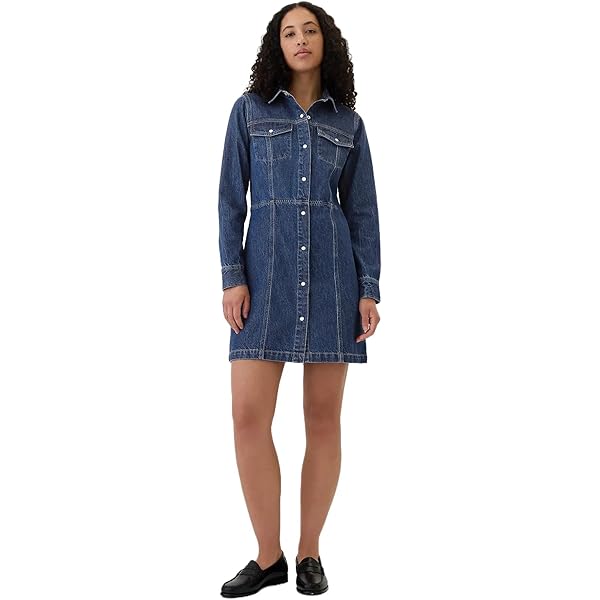 True Religion Womens Sleeveless Denim Big T Casual Dress