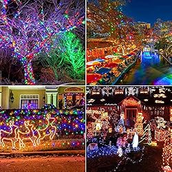 Joomer Solar Christmas Lights, 105ft 300 LED 8