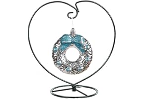 JEISLWYA Ornament Display Stand Holder Home Wedding Decoration Rack Hanging Glass Globe Pot Stand Iron Pothook Stand Terrarium Witch Ball (Heart 1pcs)