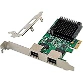 Dual-Port 2.5GBase-T PCIe Network Adapter RTL8125B 2500/1000/100Mbps PCI Express Gigabit Ethernet NIC Card RJ45 LAN Controlle