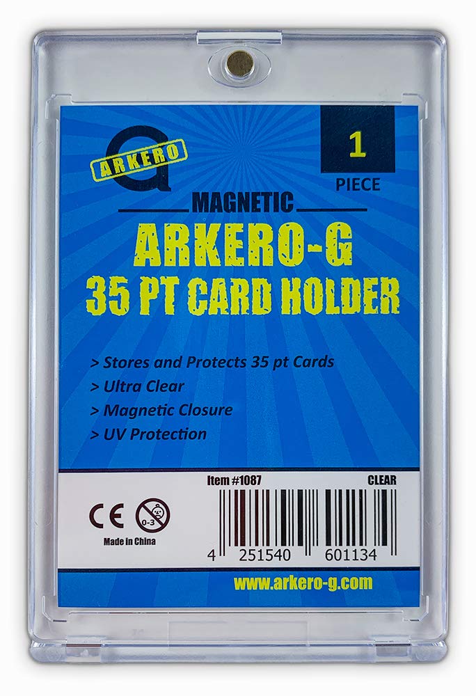 Arkero-G® 35pt Magnetic Card Holder Protective Cases / Card Holder for Standard and Small Trading Cards e.g. Pokemon, MTG Magic, Yugioh
