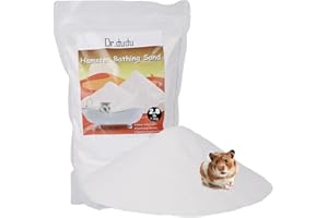 DR.DUDU Hamster Bath Sand, 2.8lb Dust Free Desert Sand or Potty Litter Sand for Hamster Chinchillas Gerbil Syrian Mice Small Animals (White)
