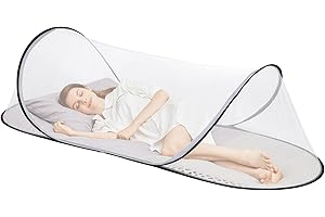 JIANGCHA 78.7 x 31.5 x 23.6 Inch Large Pop Up Mosquito Net, Collapsible Portable Mosquito Tent, Suitable for Adult Baby Bedroom, Outdoor Camping Use