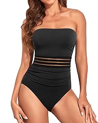 Holipick Women New Black One Piece Swimsuits Tummy