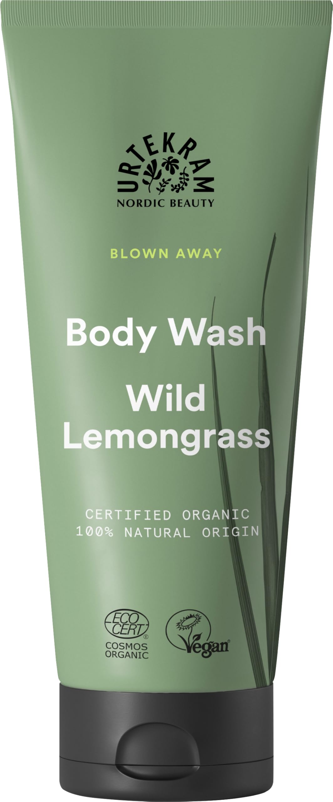 Urtekram Body Wash - All skin types - Wild Lemongrass - 200 ml, Vegan, Organic, Natural Origin