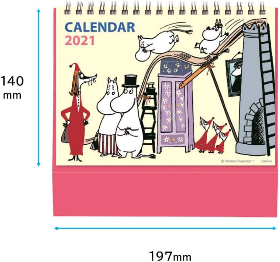 Amazon 学研ステイフル 21年 ムーミン カレンダー 卓上 原画 ポップアップ Cm198 カレンダー 文房具 オフィス用品