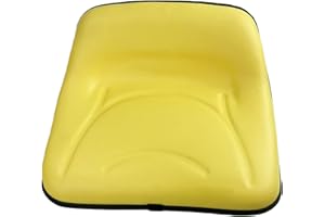 EPARTS, INC. E-TY15862 Seat, Yellow 8-1/4" Low Back for John Deere 111H, 112L, 116, 116H, 130, 160, 165, 170, 175, 180, 185, SX75, SX95