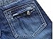 HerQueen Jeans Pants Mens Biker Ripped Moto Destroyed Straight Fit Zipper with Foldback Blue Size 32