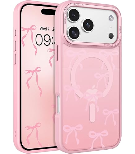 Amazon.com: lioscre Cute Pink Flowers Floral Phone Case for iPhone